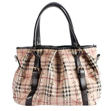 Burberry Large Haymarket Check Lowry Tote 